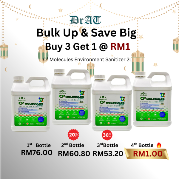 O² Molecules Environment Sanitizer 2L – 4 Bottles Bundle