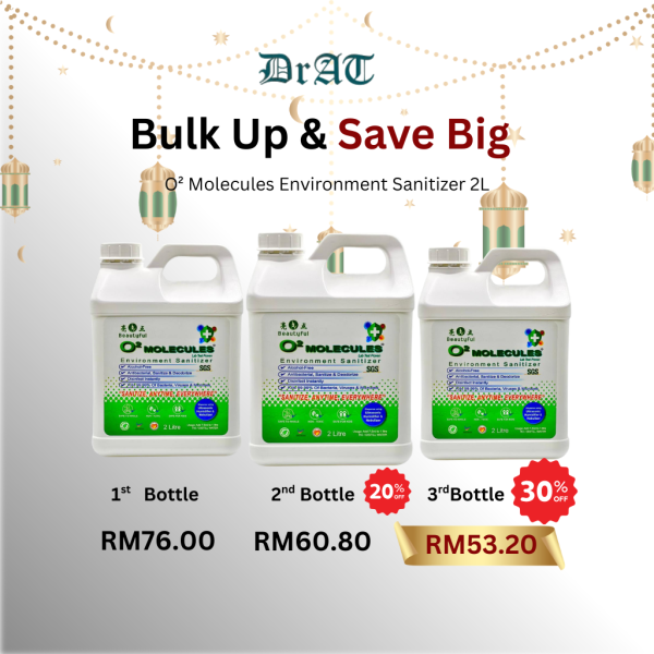 O² Molecules Environment Sanitizer 2L – 3 Bottles Bundle
