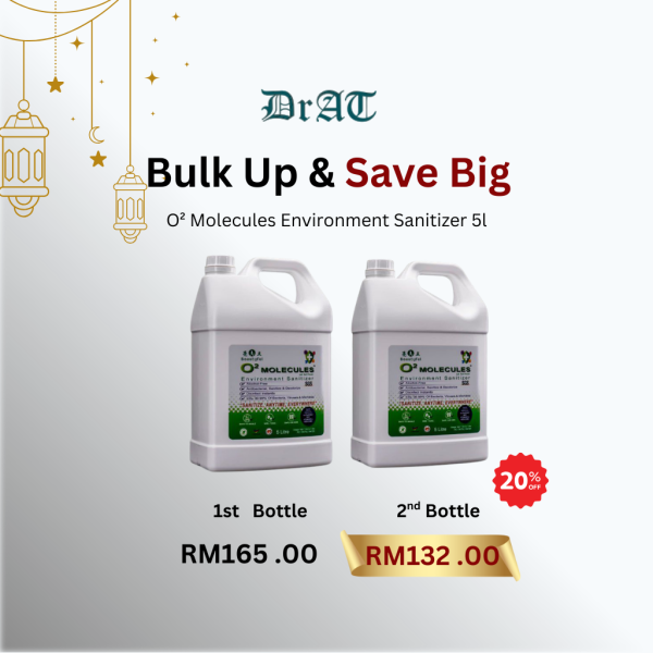 O² Molecules Environment Sanitizer 5L – 2 Bottles Bundle