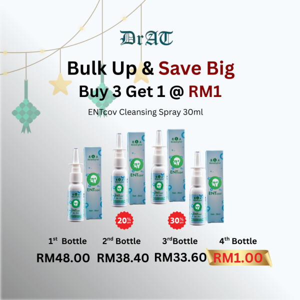 ENTcov Cleansing Spray 30ml-4 Bottles Bundle