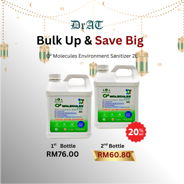 O² Molecules Environment Sanitizer 2L – 2 Bottles Bundle