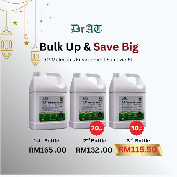 O² Molecules Environment Sanitizer 5L – 3 Bottles Bundle