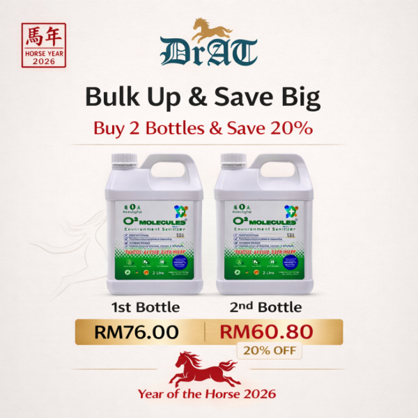 O² Molecules Environment Sanitizer 2L – 2 Bottle Bundle